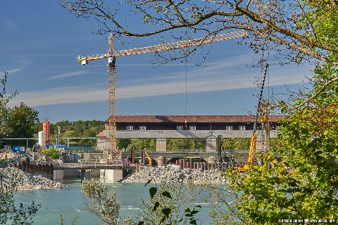 Gemeinde Jettenbach Landkreis Mühldorf Innkraftwerk Verbund Neubau Inn (Dirschl Johann) Deutschland MÜ